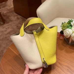 피코탄 Picotin lock 18 (토고 투톤) 奶昔白拼柠檬黄