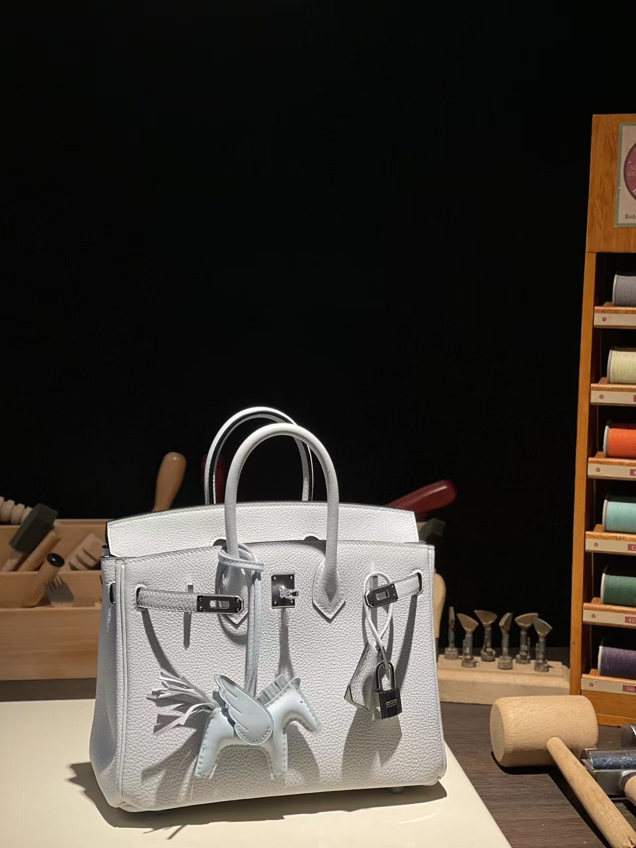 버킨 Birkin 25 (토고) 铂金灰