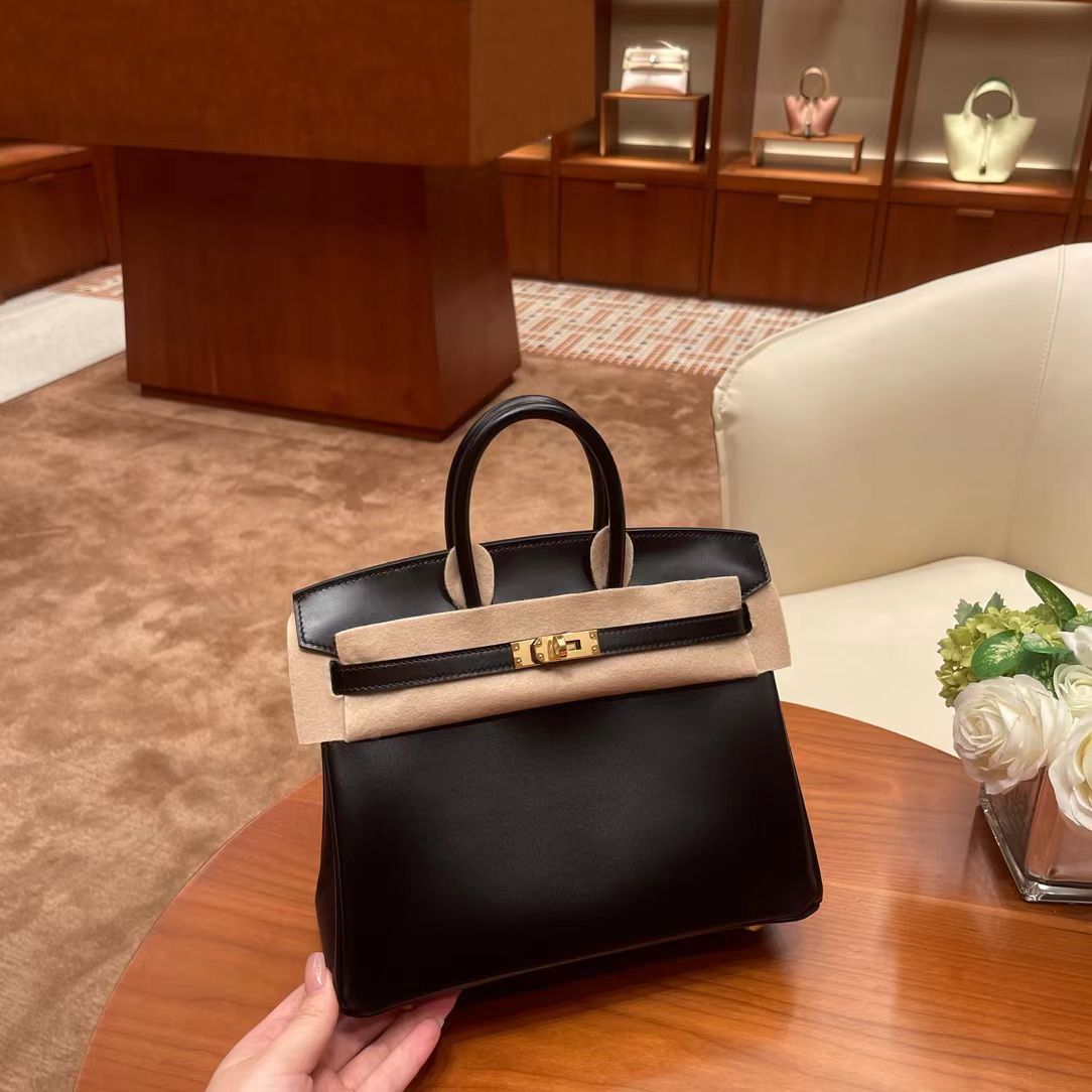 버킨 Birkin 25 복스（国box)黑色金扣