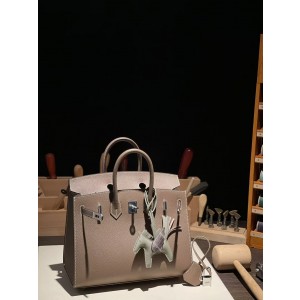 버킨 Birkin 25 앱송 (国epsom) 大象灰银扣
