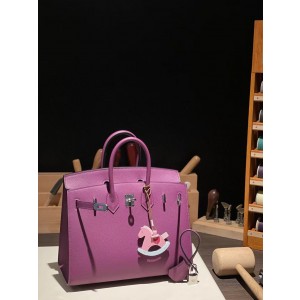 버킨 Birkin 25 앱송 (国epsom) 海葵紫银扣