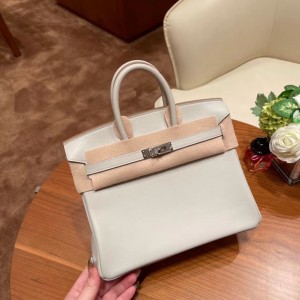 버킨 Birkin 25 스위프트 (国swift) 珍珠灰