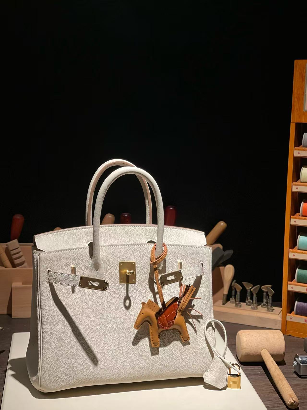 버킨 Birkin 30 (토고) 奶昔白金扣