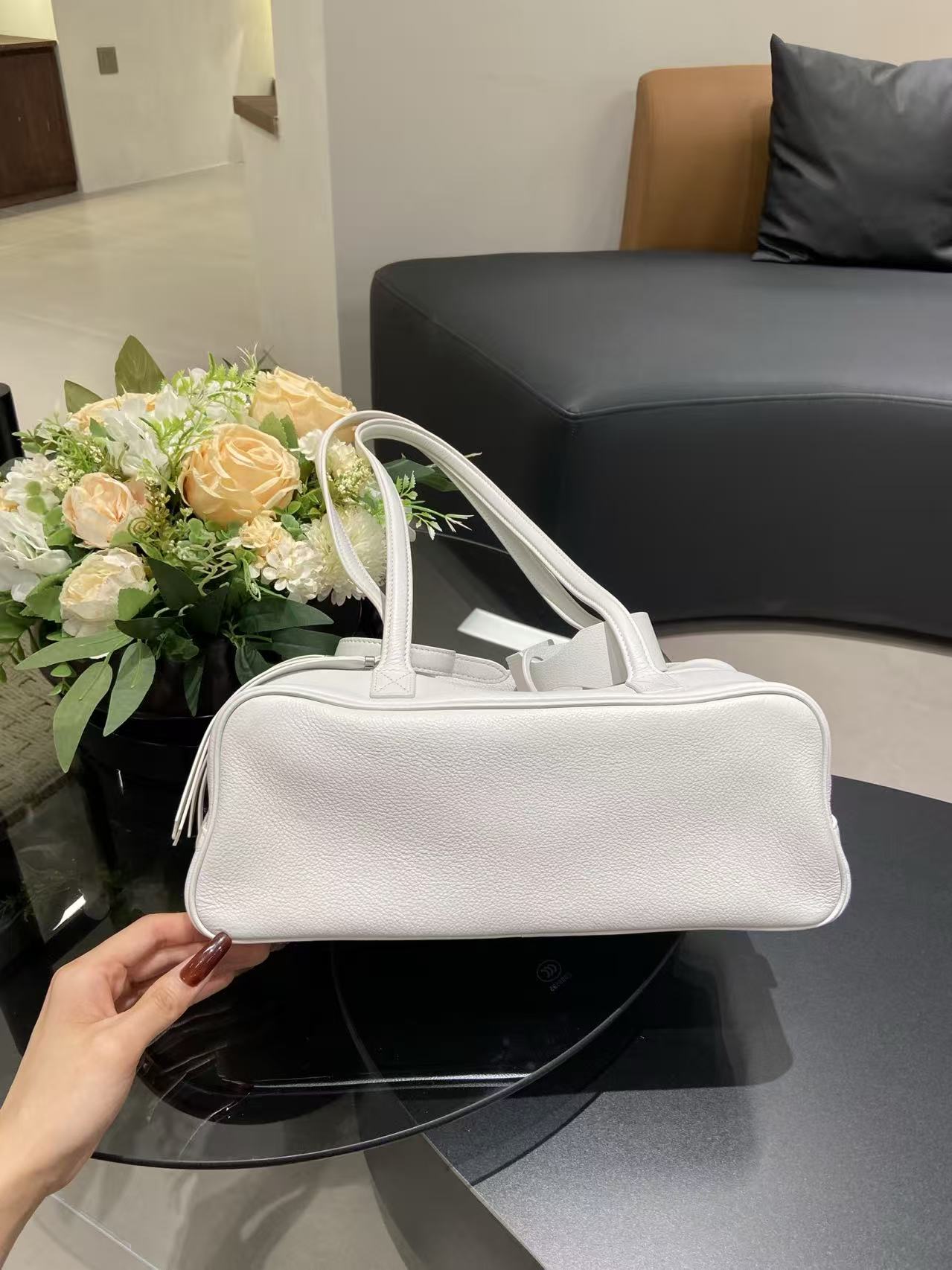 발렌시아가 볼링백 Balenciaga Carrie Bowling 화이트 스몰 小号白色