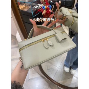 로로피아나 Loro Piana 23 새들가죽 平纹浅芥末绿
