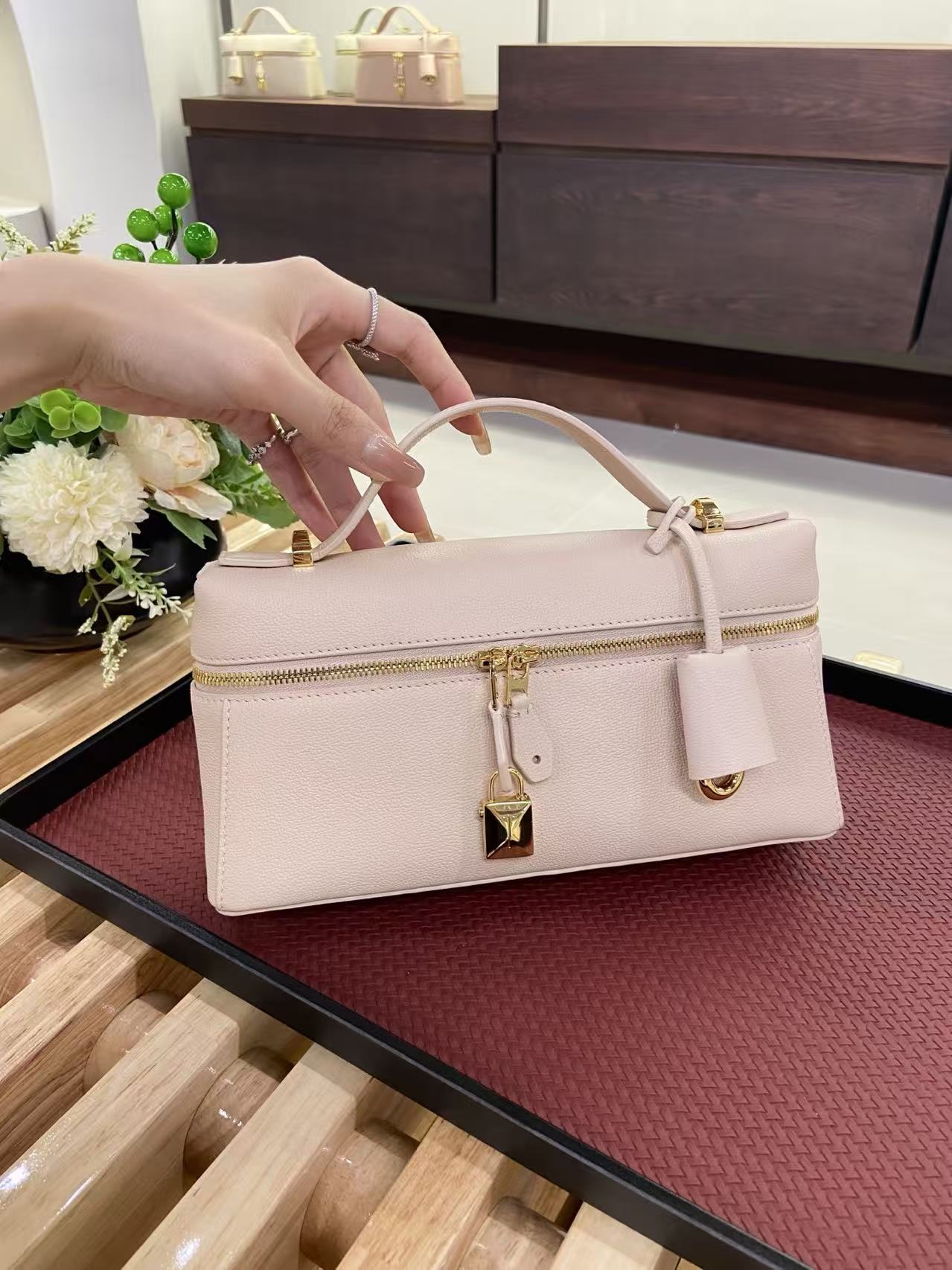 로로피아나 Loro Piana 23 새들가죽 砖石纹羽毛粉