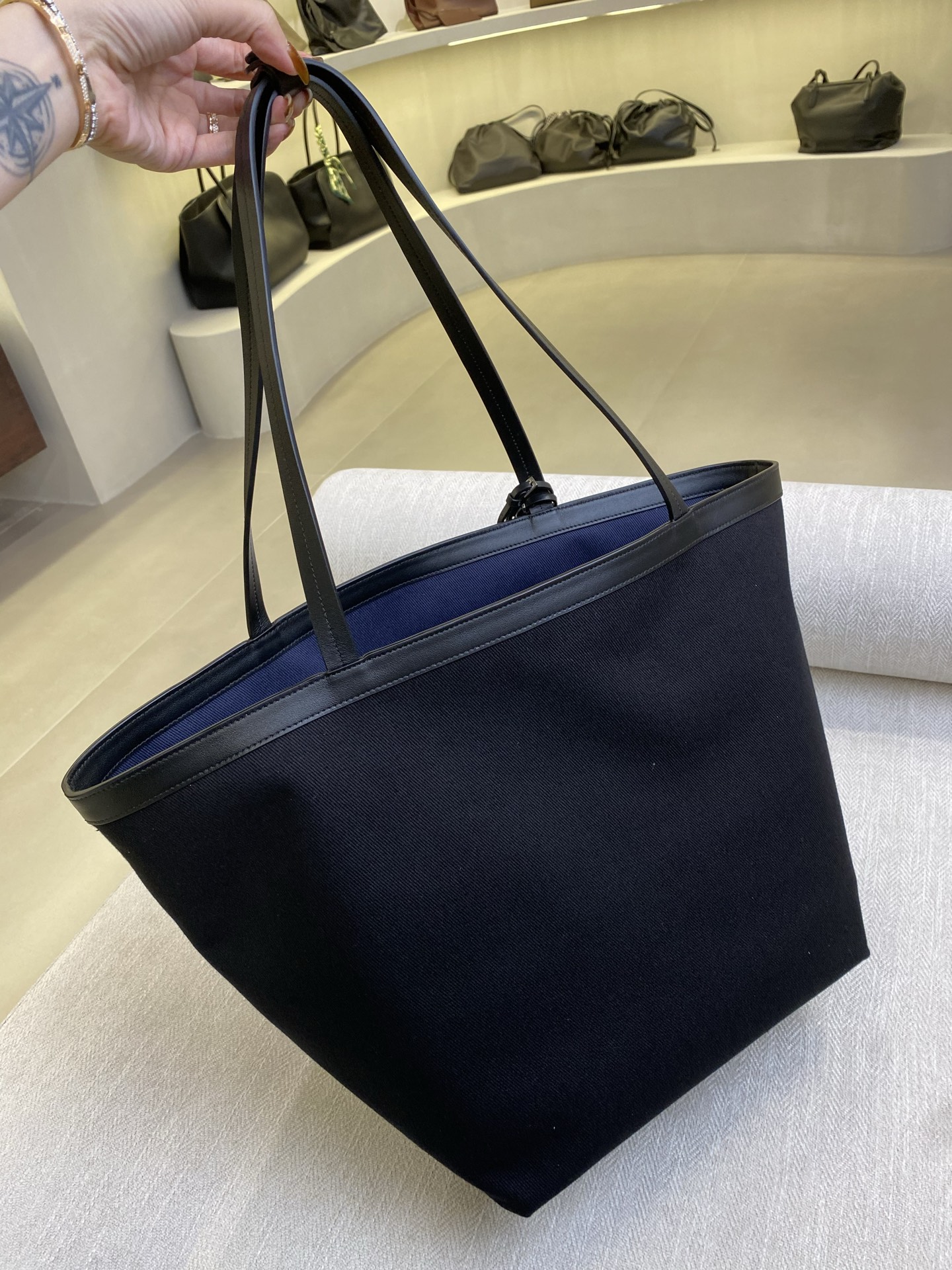 Canvas Bag黑配深蓝