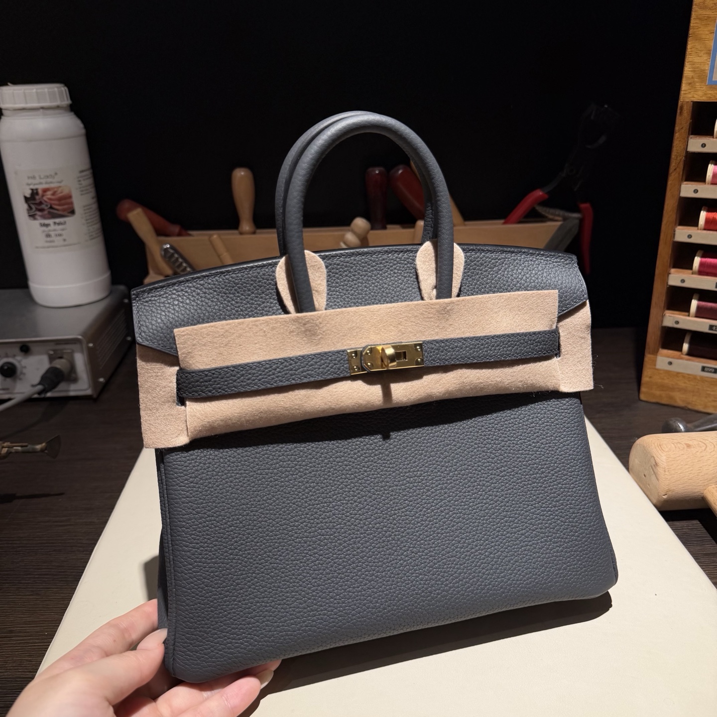 Birkin 25 (토고)石板灰金扣