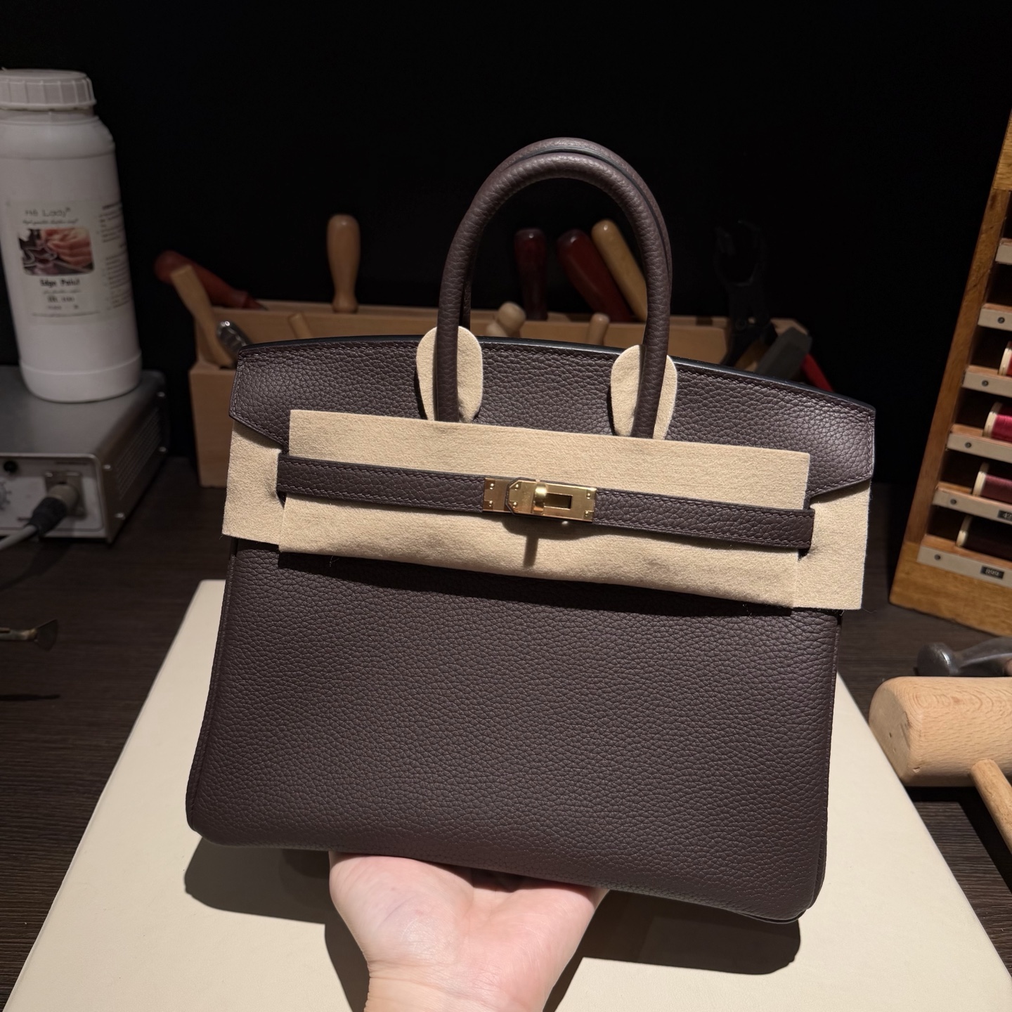 Birkin 25 (토고)马鞍红金扣