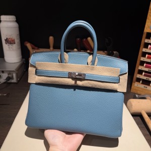 Birkin 25 (토고)牛仔蓝银扣