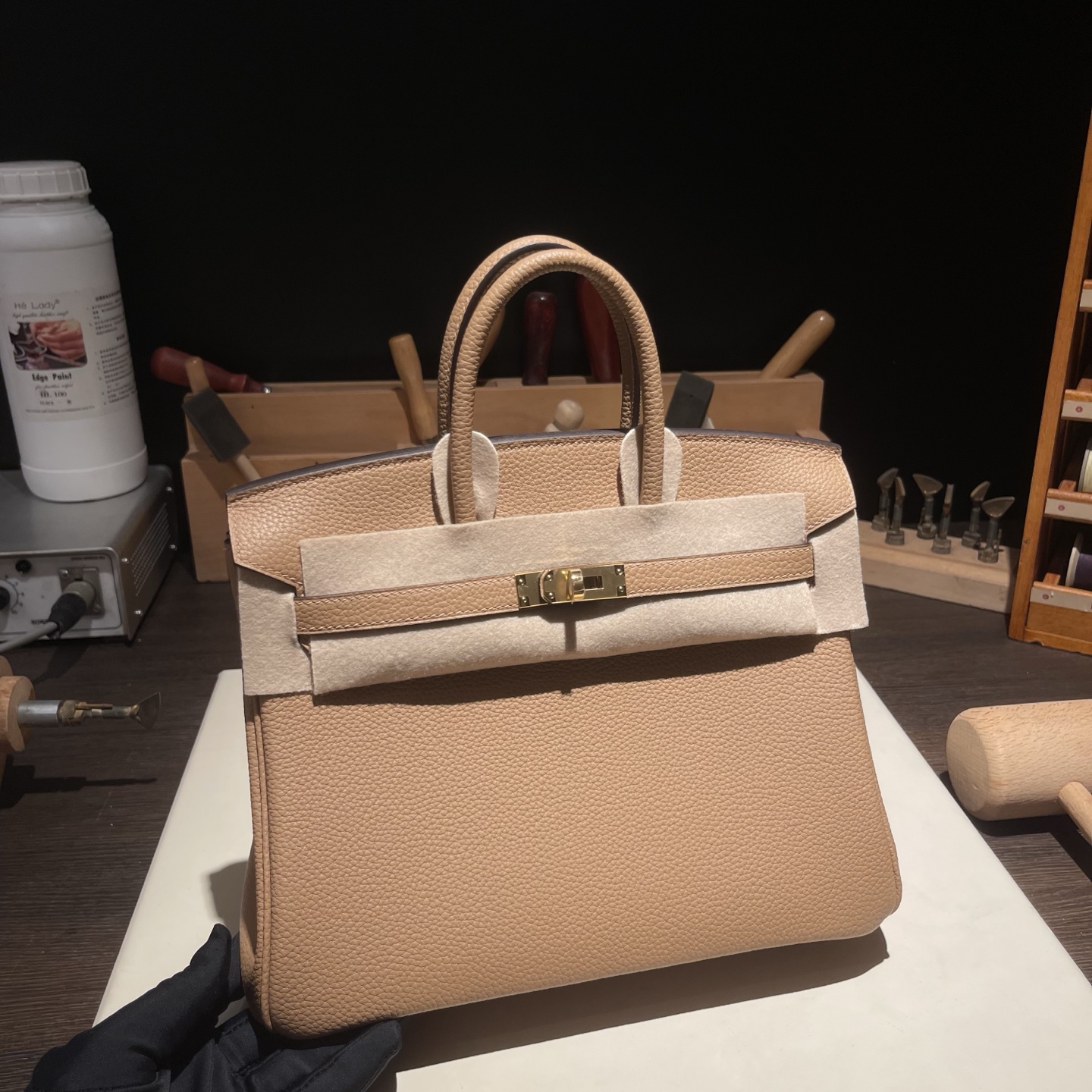 Birkin 25 (토고)玛莎拉茶色金扣
