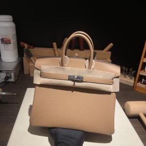 Birkin 25 (토고)玛莎拉茶色银扣