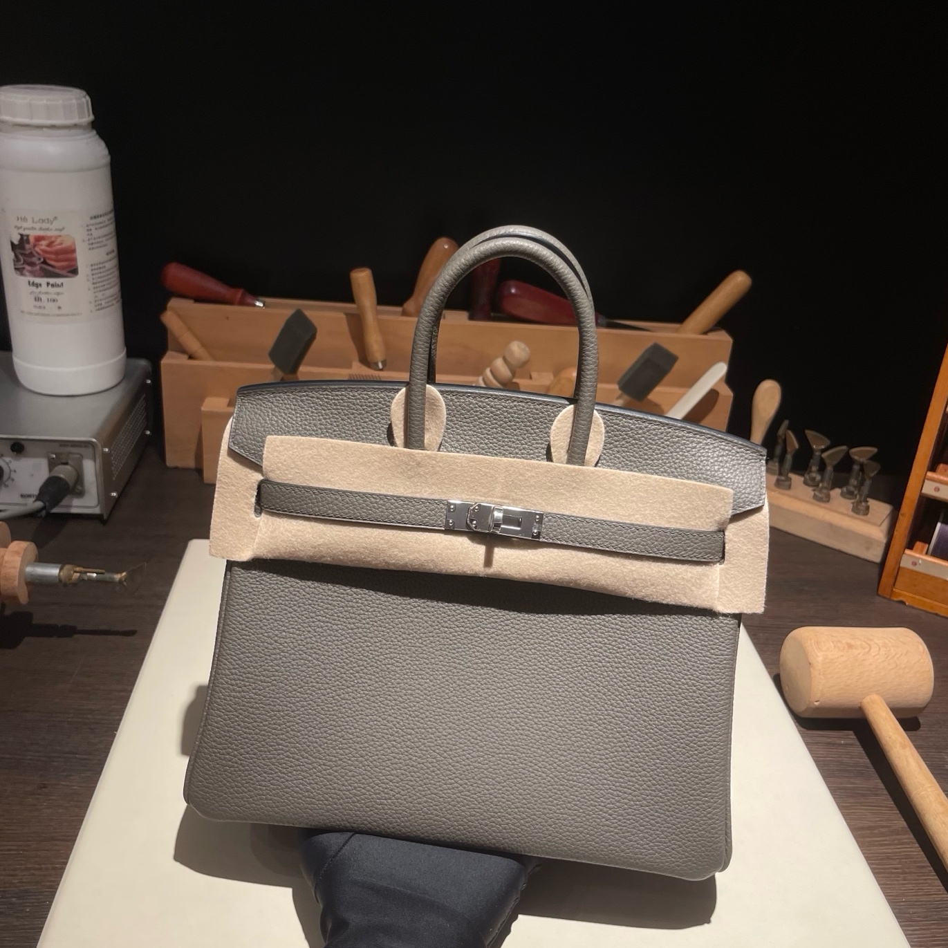 Birkin 25 (토고)锡器灰银扣