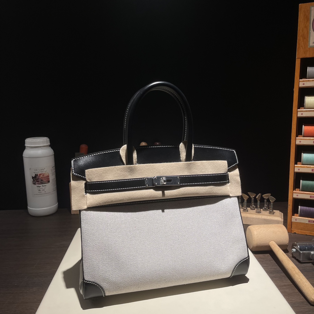 Birkin 30 (canvas+swift)熊猫银扣
