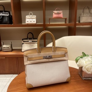 Birkin 30 (canvas+swift)饼干色银扣