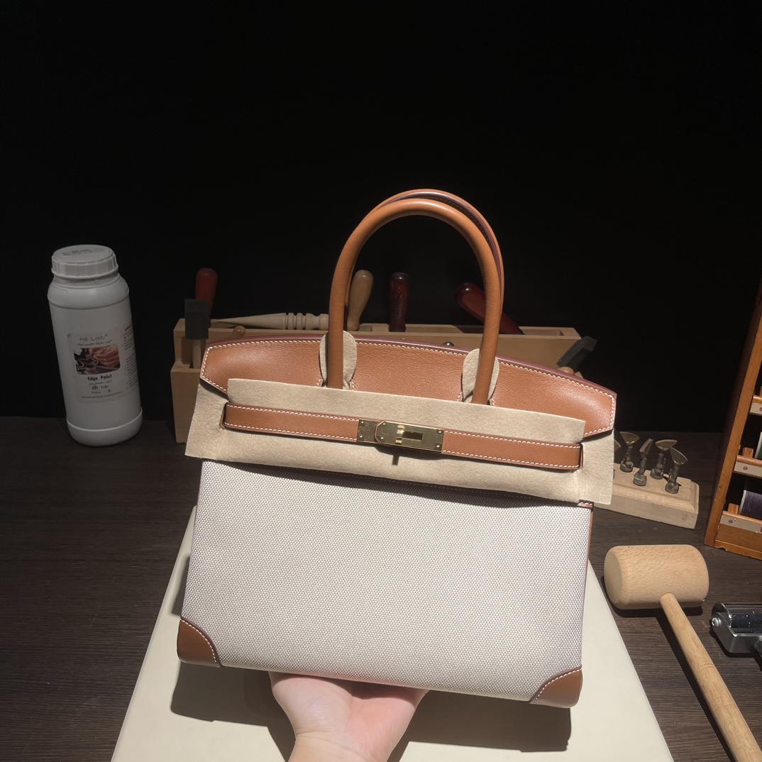 Birkin 30 (canvas+swift)金棕金扣