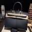 Birkin 30 (epson) 黑拼靛蓝银扣