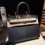 Birkin 30 (epson) 黑拼靛蓝金扣