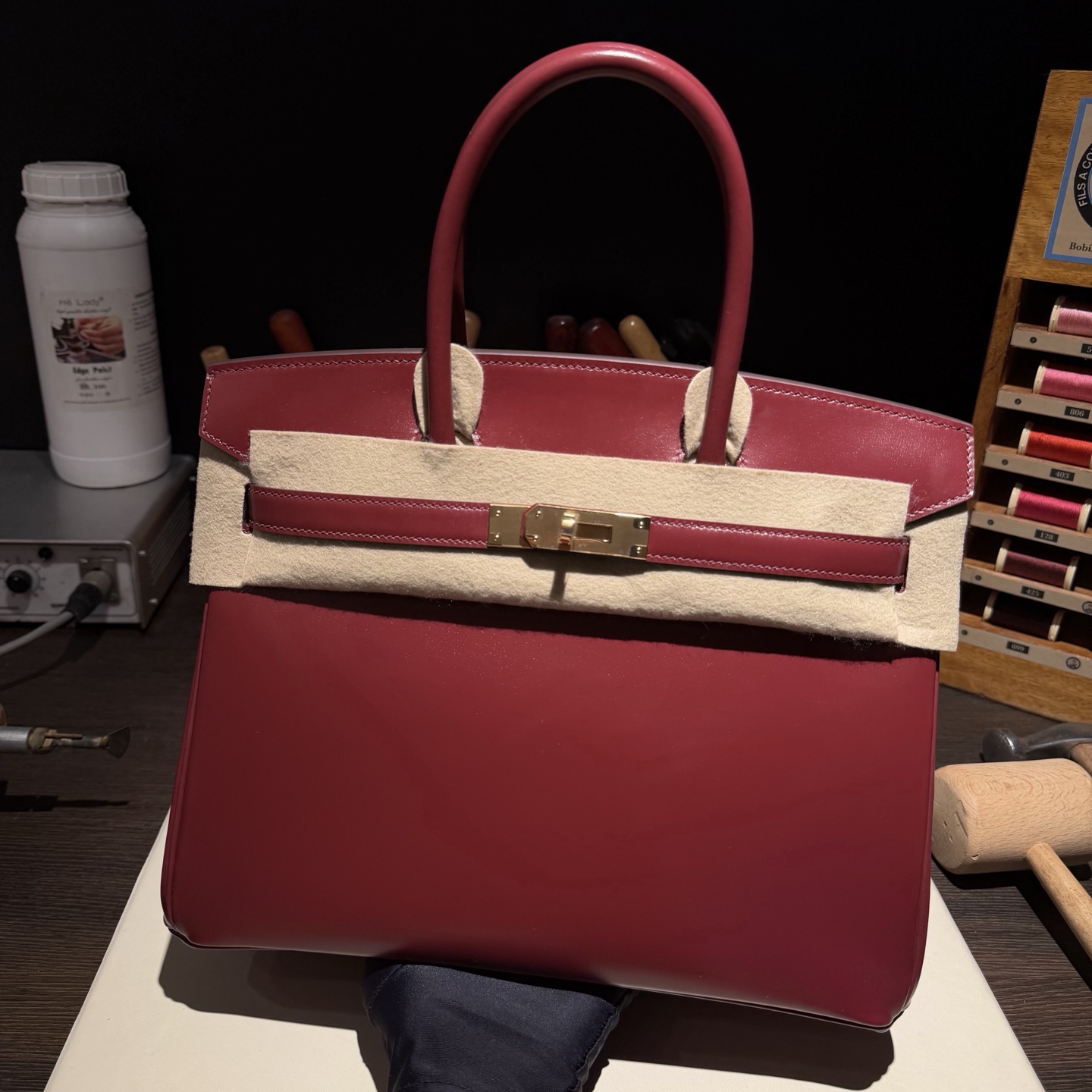 Birkin 30 (BOX) 爱马仕红金扣