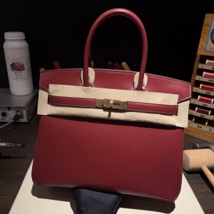 Birkin 30 (BOX) 爱马仕红金扣