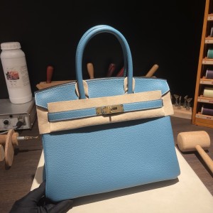 Birkin 30 (토고) 牛仔蓝金扣