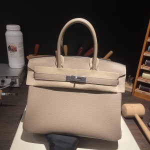 Birkin 30 (토고) 斑鸠灰银扣