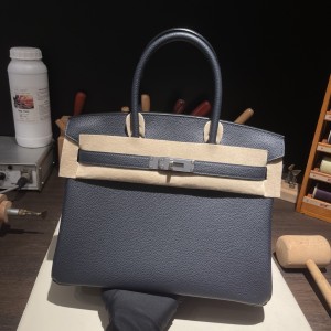 Birkin 30 (토고) 午夜蓝银扣