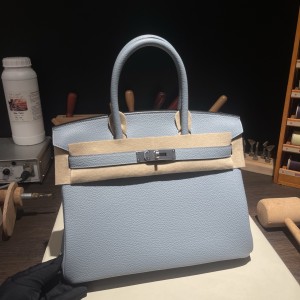 Birkin 30 (토고) 亚麻蓝银扣