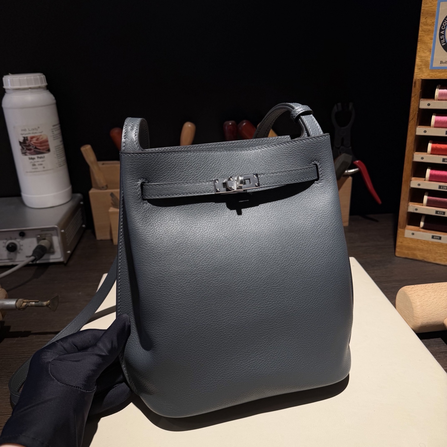 Kelly hobo(eve)雾霾灰银扣