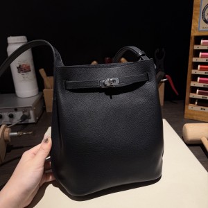 Kelly hobo(eve)黑色银扣