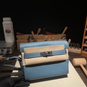 Kelly messenger(evercolor)牛仔蓝银扣